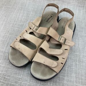 Propet Breeze Sandals Womens Size 13 N (AA) Dusty Taupe Nubuck Suede NARROW